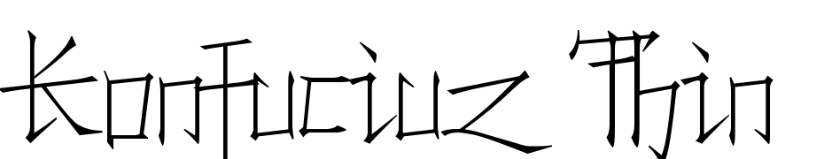 Konfuciuz Thin Font Download Free